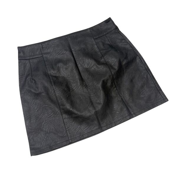 NWT Topshop 14 faux leather hem split mini skirt SK 3035 - Picture 8 of 8